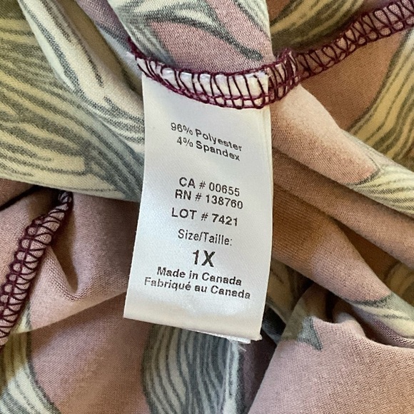 In Every Story Dress Floral Cotton Burgundy Red Purple Black Loose Midi Size 1X - Picture 5 of 5